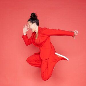 RED MONOCHROME BLAZER